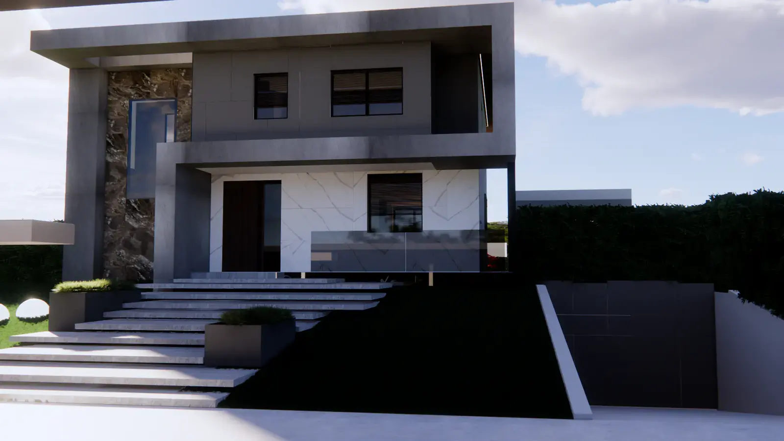 3D vizualizacija kuće (fasade) — primjer iz portfelja studija IL Design